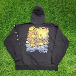Rick-And-Morty Alien Hoodie Medium 20x25 Black